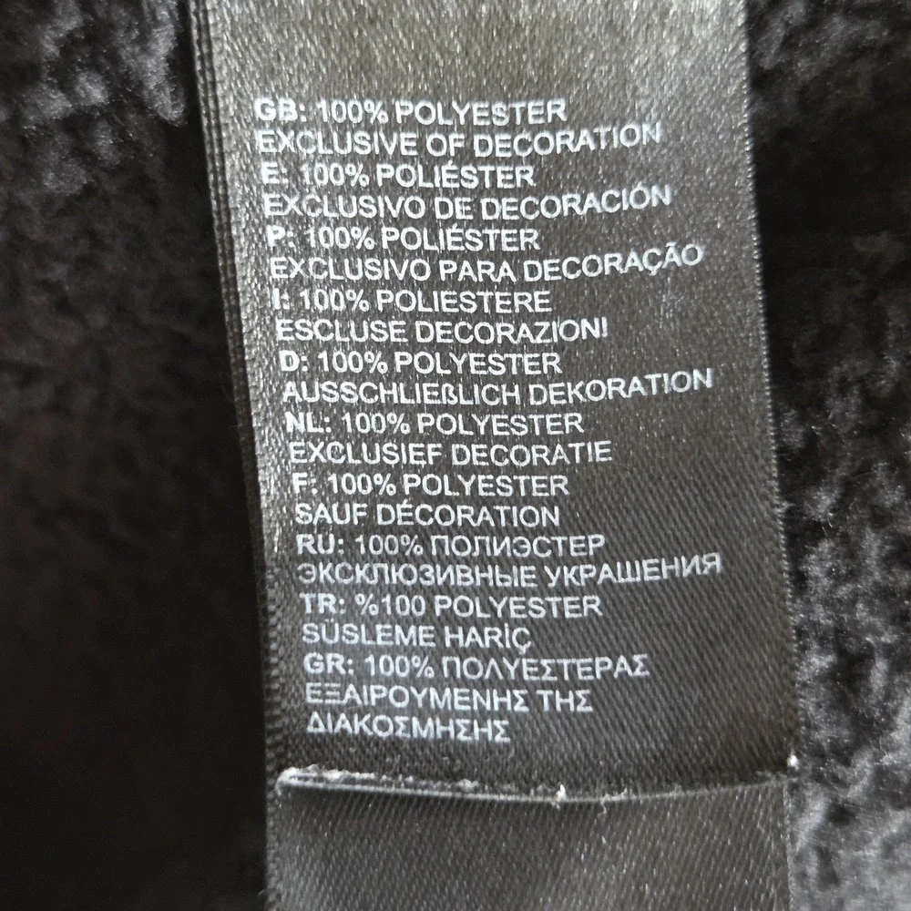 The North‎ Face Jacket Mens XL Black Fleece Full Zip Chest Pockets Hiking